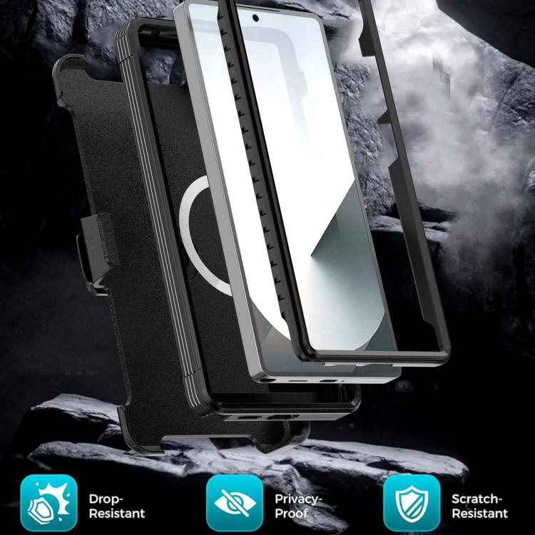 For Samsung Galaxy S26 Ultra 5G Acrylic Full Coverage Magnetic Phone Case with Back Clip