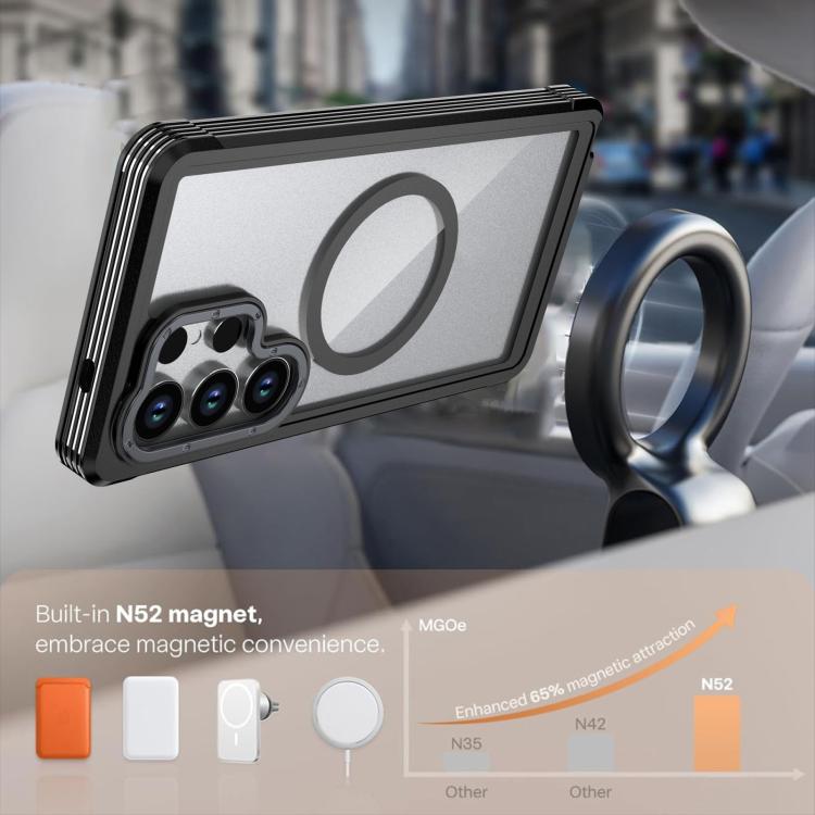 For Samsung Galaxy S26 Ultra 5G Acrylic Full Coverage Magnetic Phone Case with Back Clip