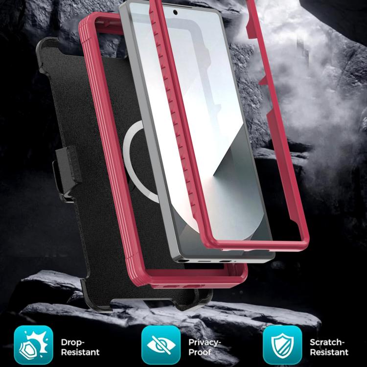 For Samsung Galaxy S26 Ultra 5G Acrylic Full Coverage Magnetic Phone Case with Back Clip
