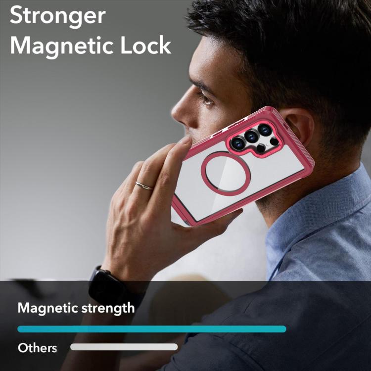 For Samsung Galaxy S26 Ultra 5G Acrylic Full Coverage Magnetic Phone Case with Back Clip