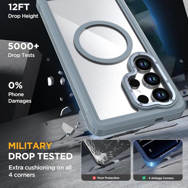 For Samsung Galaxy S26 Ultra 5G Acrylic Full Coverage Magnetic Phone Case with Back Clip
