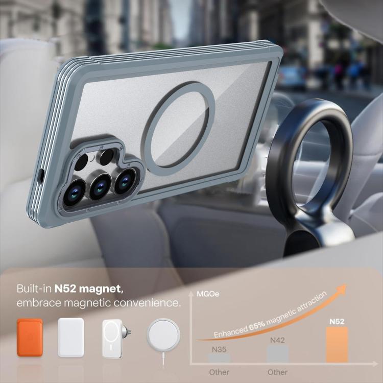 For Samsung Galaxy S26 Ultra 5G Acrylic Full Coverage Magnetic Phone Case with Back Clip