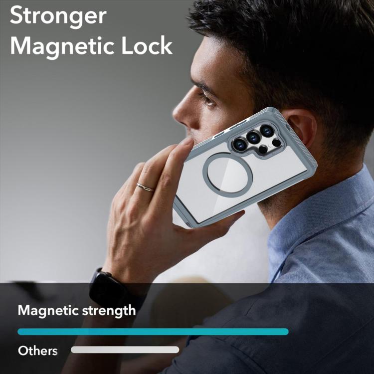 For Samsung Galaxy S26 Ultra 5G Acrylic Full Coverage Magnetic Phone Case with Back Clip