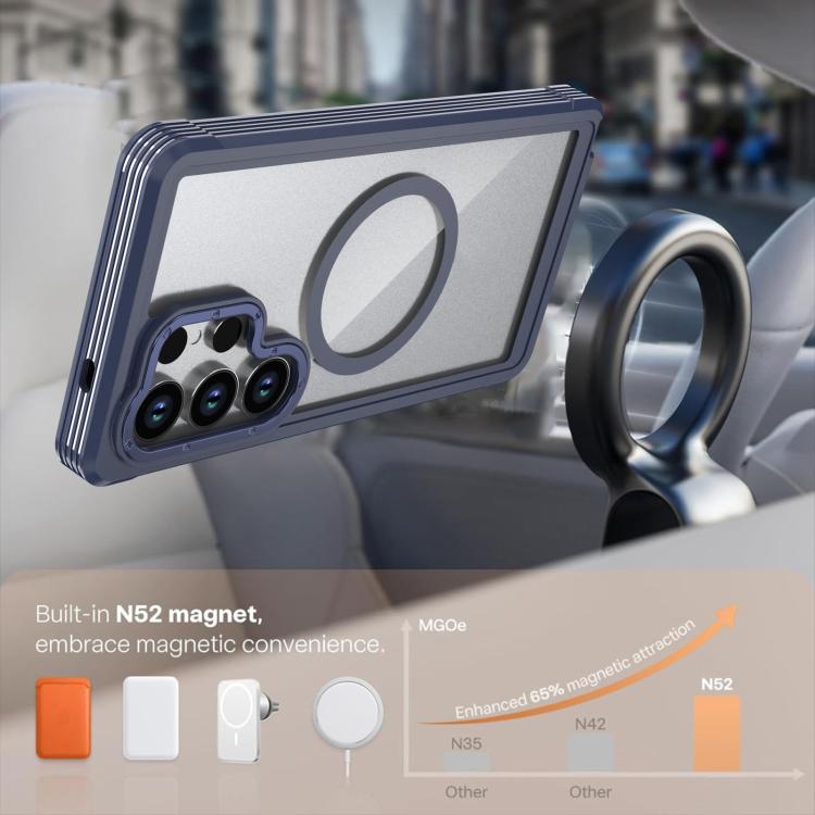 For Samsung Galaxy S26 Ultra 5G Acrylic Full Coverage Magnetic Phone Case with Back Clip