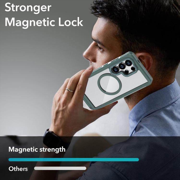 For Samsung Galaxy S26 Ultra 5G Acrylic Full Coverage Magnetic Phone Case with Back Clip