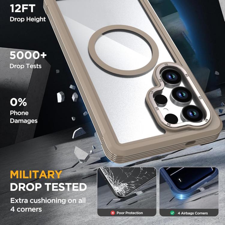 For Samsung Galaxy S26 Ultra 5G Acrylic Full Coverage Magnetic Phone Case with Back Clip