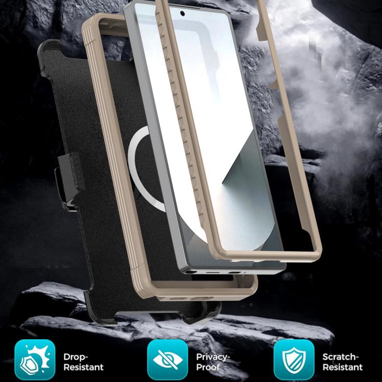 For Samsung Galaxy S26 Ultra 5G Acrylic Full Coverage Magnetic Phone Case with Back Clip