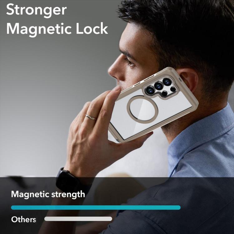 For Samsung Galaxy S26 Ultra 5G Acrylic Full Coverage Magnetic Phone Case with Back Clip