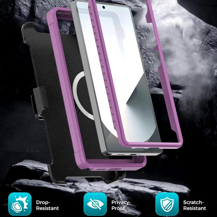 For Samsung Galaxy S26 Ultra 5G Acrylic Full Coverage Magnetic Phone Case with Back Clip