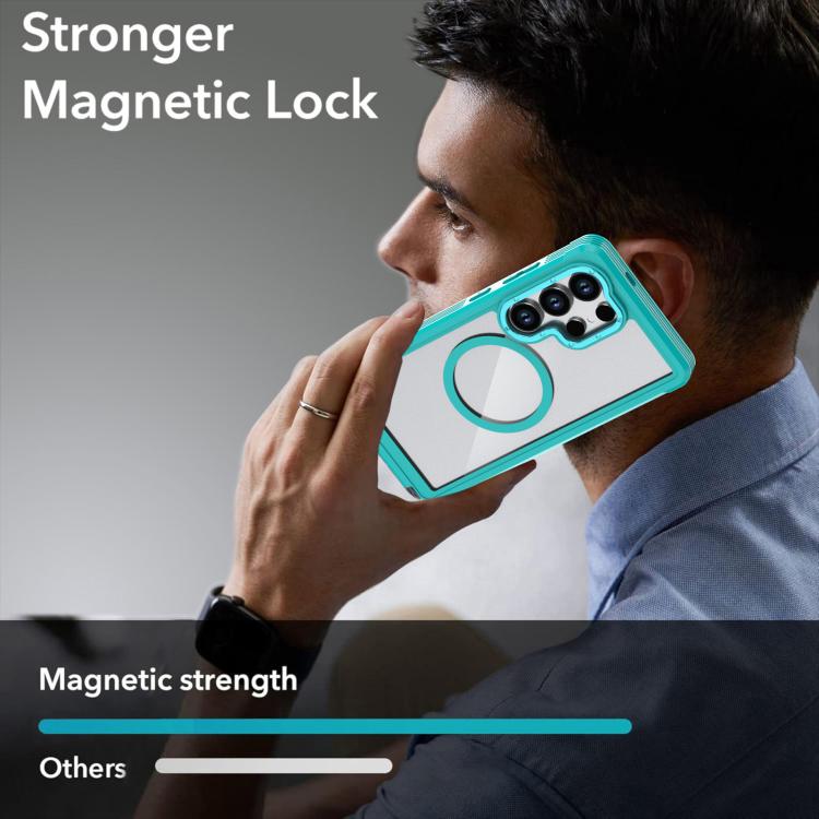 For Samsung Galaxy S25 Ultra 5G Acrylic Full Coverage Magnetic Phone Case with Back Clip