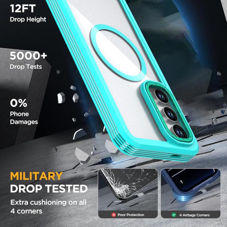 For Samsung Galaxy S24 FE 5G Acrylic Full Coverage Magnetic Phone Case with Back Clip
