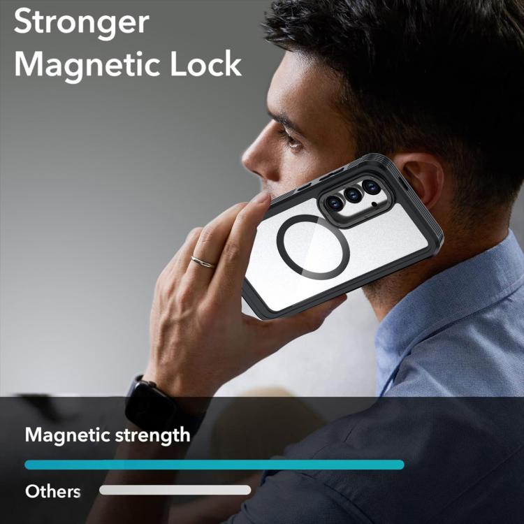For Samsung Galaxy S24 FE 5G Acrylic Full Coverage Magnetic Phone Case with Back Clip