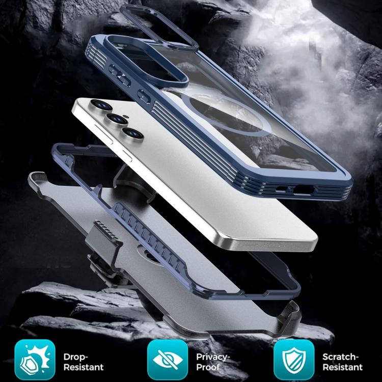For Samsung Galaxy S24 FE 5G Acrylic Full Coverage Magnetic Phone Case with Back Clip