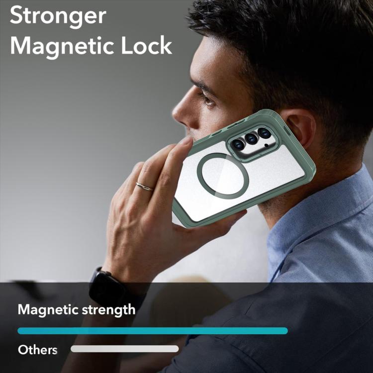 For Samsung Galaxy S24 FE 5G Acrylic Full Coverage Magnetic Phone Case with Back Clip