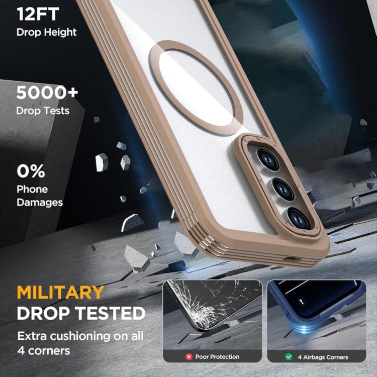 For Samsung Galaxy S24 FE 5G Acrylic Full Coverage Magnetic Phone Case with Back Clip