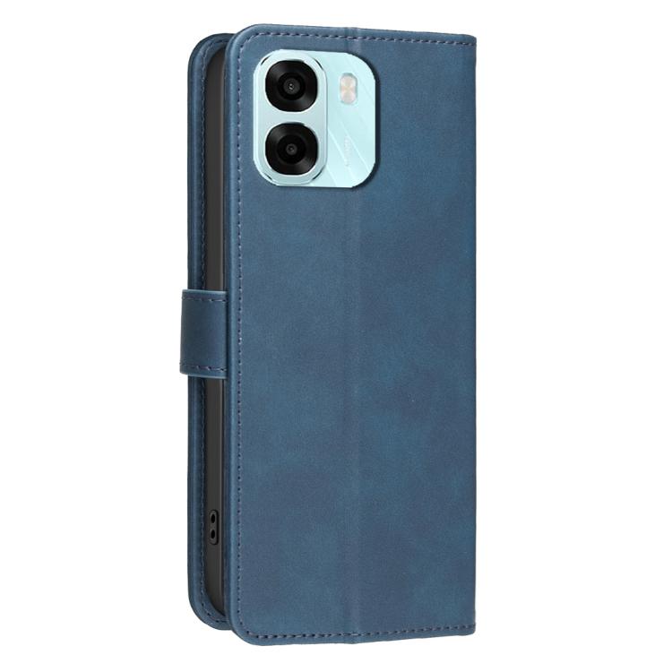 For OPPO A6 / A6 5G / A6x 5G / A6x Solid Color Calfskin Texture RFID Vegan Leather Phone Case
