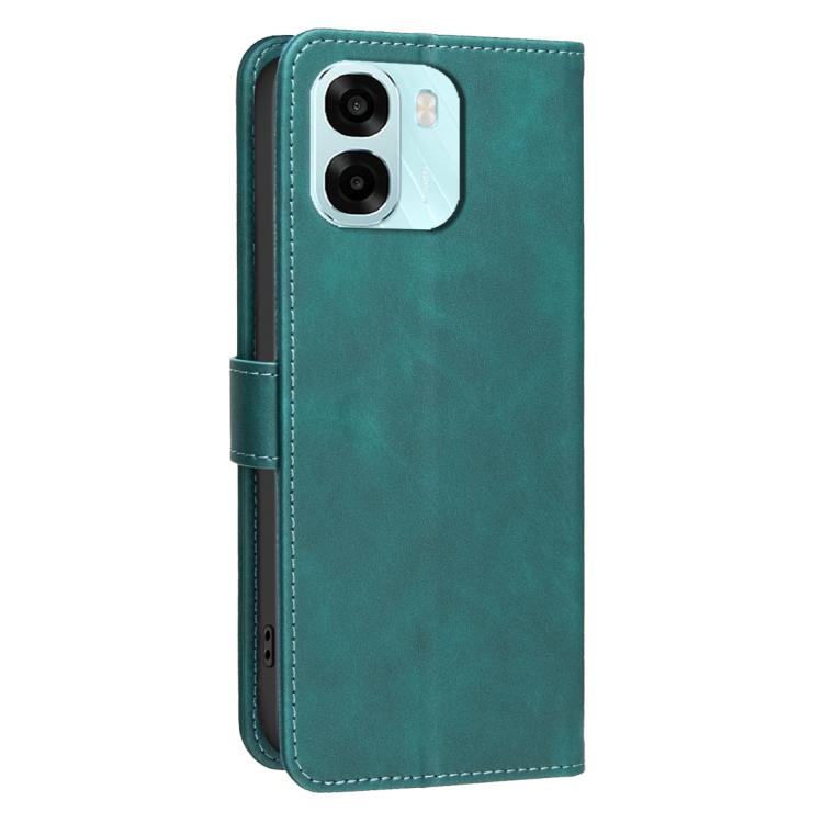 For OPPO A6 / A6 5G / A6x 5G / A6x Solid Color Calfskin Texture RFID Vegan Leather Phone Case