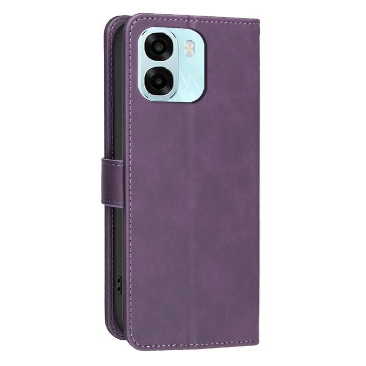 For OPPO A6 / A6 5G / A6x 5G / A6x Solid Color Calfskin Texture RFID Vegan Leather Phone Case