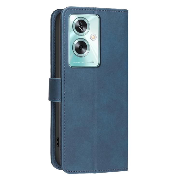 For OPPO A79 5G Solid Color Calfskin Texture RFID Vegan Leather Phone Case