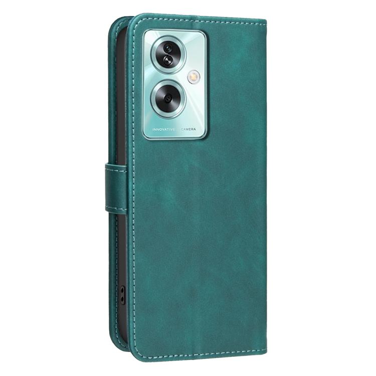For OPPO A79 5G Solid Color Calfskin Texture RFID Vegan Leather Phone Case