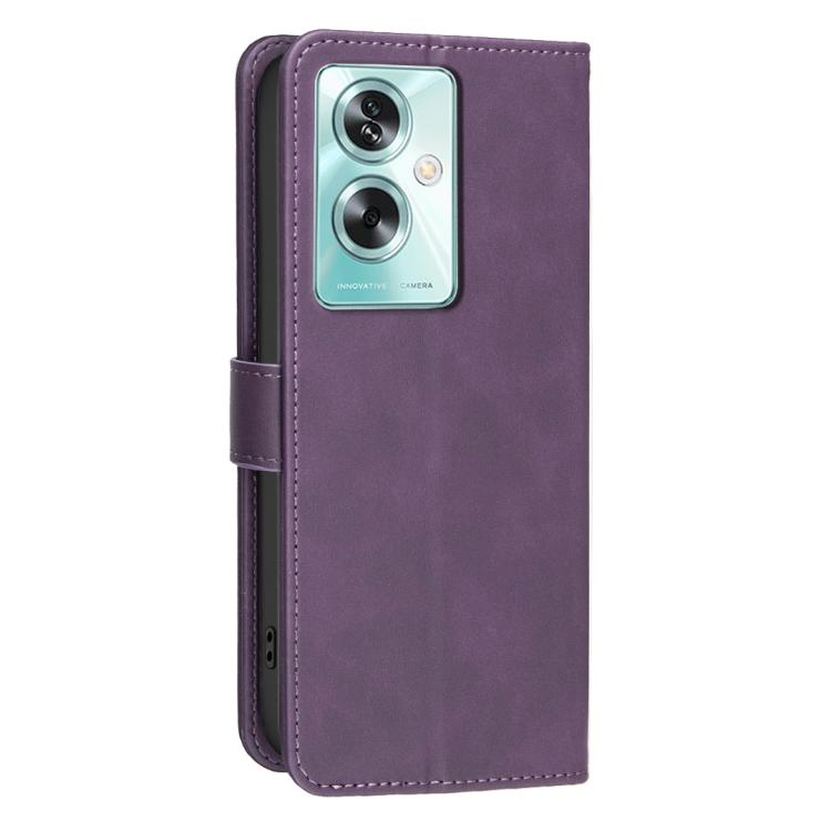 For OPPO A79 5G Solid Color Calfskin Texture RFID Vegan Leather Phone Case