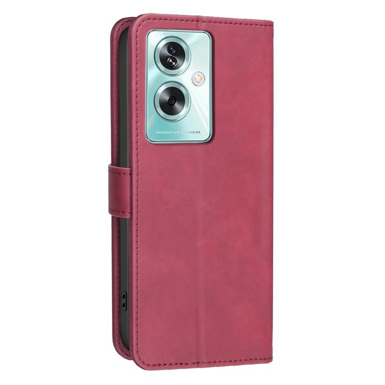 For OPPO A79 5G Solid Color Calfskin Texture RFID Vegan Leather Phone Case