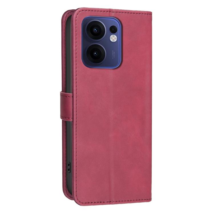 For OPPO Reno13 F 5G Solid Color Calfskin Texture RFID Vegan Leather Phone Case