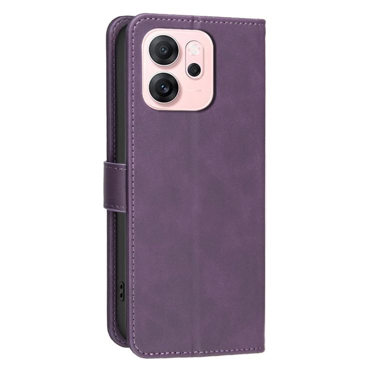 For OPPO Reno14 F 5G Solid Color Calfskin Texture RFID Vegan Leather Phone Case