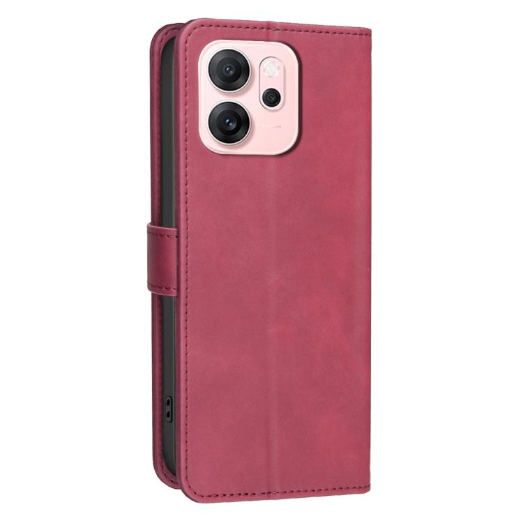For OPPO Reno14 F 5G Solid Color Calfskin Texture RFID Vegan Leather Phone Case