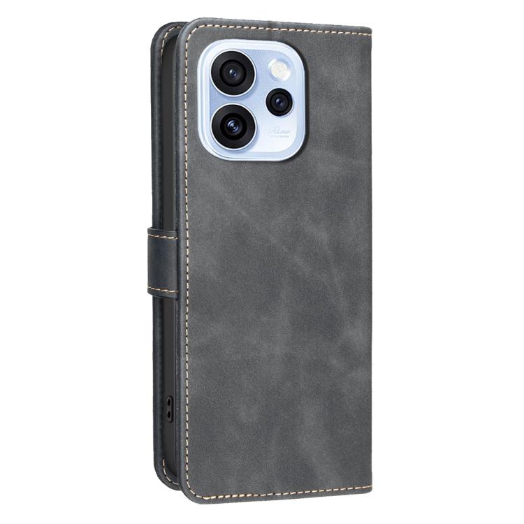 For OPPO Reno15 5G Global Solid Color Calfskin Texture RFID Vegan Leather Phone Case