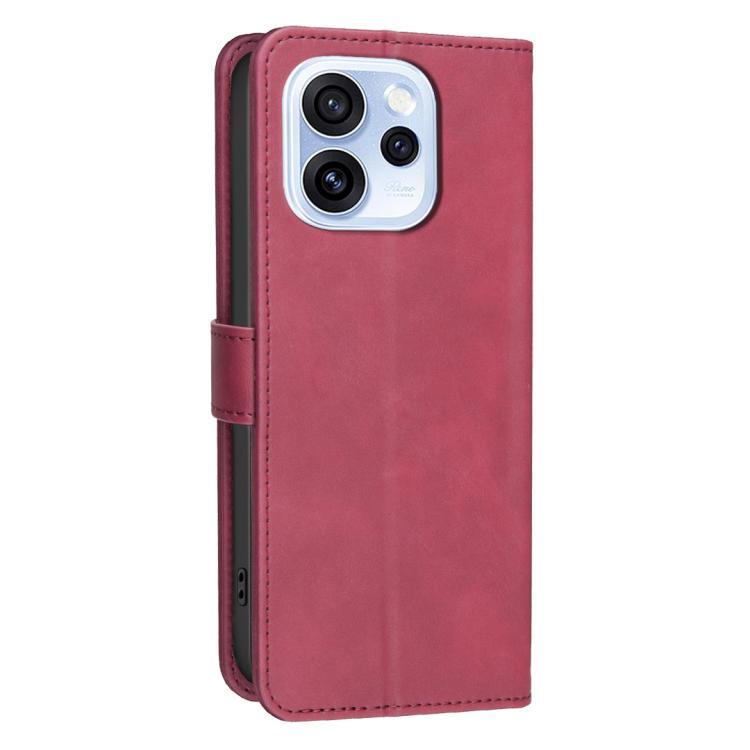 For OPPO Reno15 F 5G Global Solid Color Calfskin Texture RFID Vegan Leather Phone Case