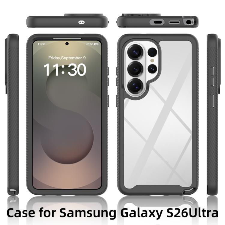 For Samsung Galaxy S26 Ultra 5G Starry Sky Solid Color Shockproof TPU Clear PC Phone Case