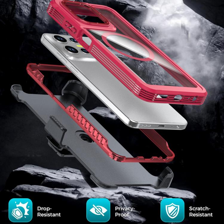 For Motorola Moto G Play 2025 Acrylic Full Coverage Magnetic Phone Case with Back Clip