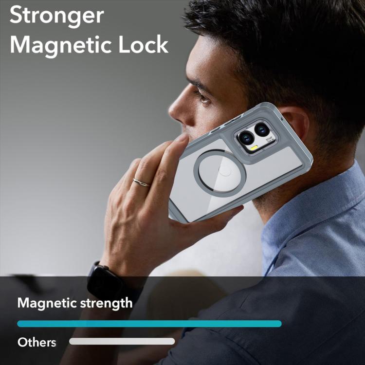 For Motorola Moto G Play 2025 Acrylic Full Coverage Magnetic Phone Case with Back Clip