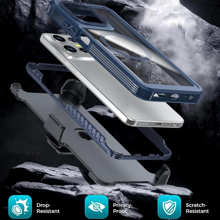 For Motorola Moto G Play 2025 Acrylic Full Coverage Magnetic Phone Case with Back Clip