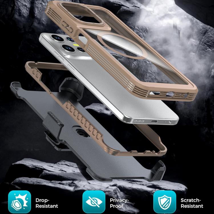 For Motorola Moto G Play 2025 Acrylic Full Coverage Magnetic Phone Case with Back Clip