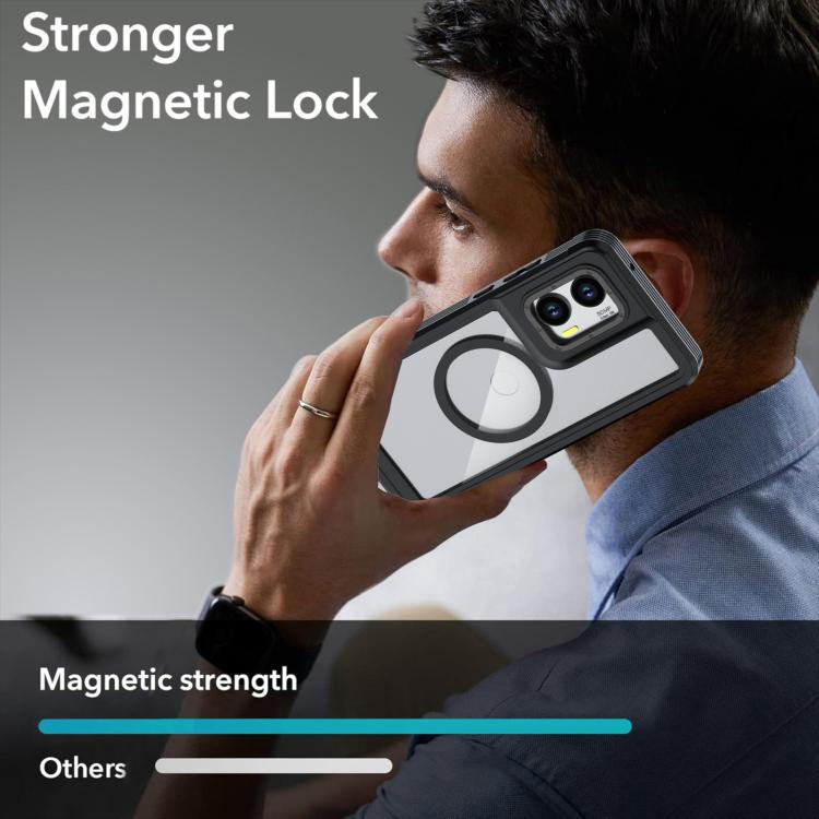 For Motorola Moto G Stylus 5G 2024 Acrylic Full Coverage Magnetic Phone Case with Back Clip