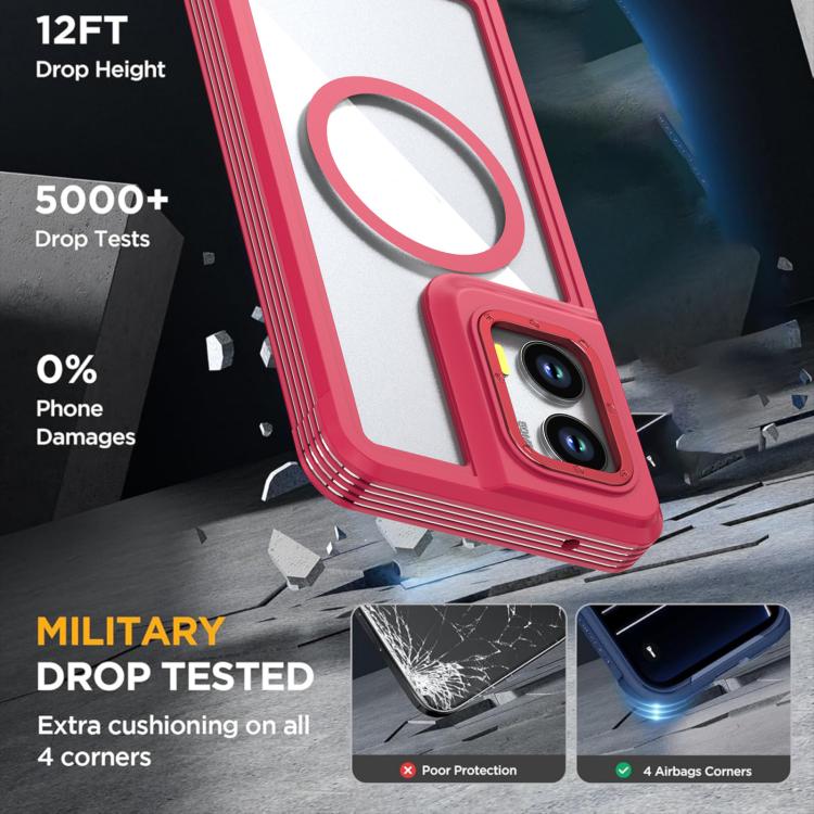 For Motorola Moto G Stylus 5G 2024 Acrylic Full Coverage Magnetic Phone Case with Back Clip
