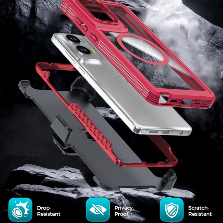 For Motorola Moto G Stylus 5G 2024 Acrylic Full Coverage Magnetic Phone Case with Back Clip