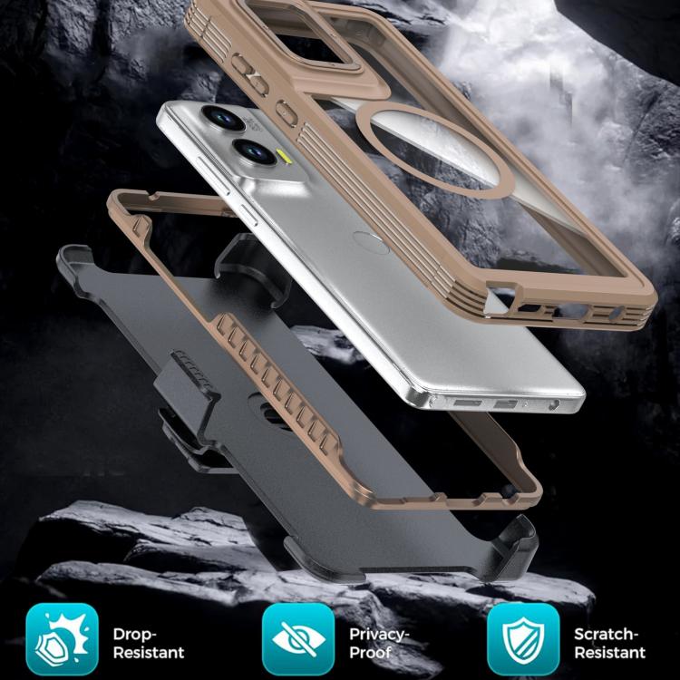 For Motorola Moto G Stylus 5G 2024 Acrylic Full Coverage Magnetic Phone Case with Back Clip