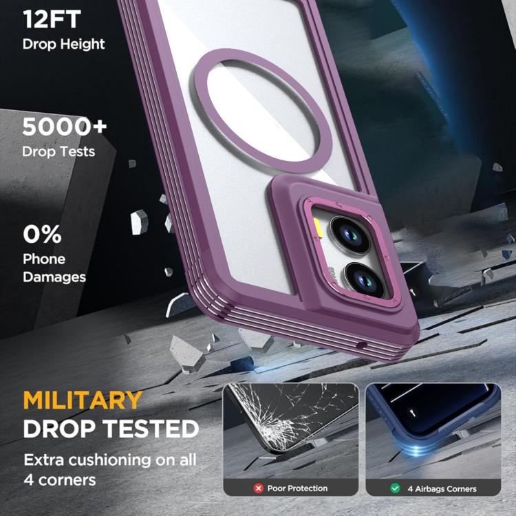 For Motorola Moto G Stylus 5G 2024 Acrylic Full Coverage Magnetic Phone Case with Back Clip