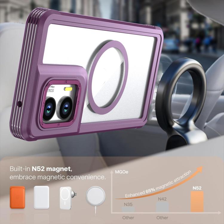 For Motorola Moto G Stylus 5G 2024 Acrylic Full Coverage Magnetic Phone Case with Back Clip