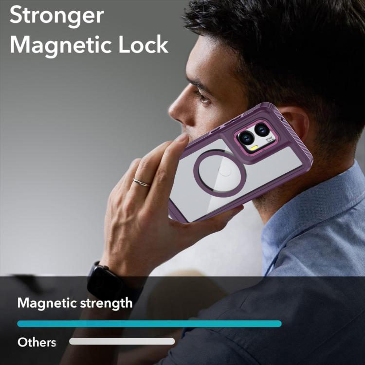 For Motorola Moto G Stylus 5G 2024 Acrylic Full Coverage Magnetic Phone Case with Back Clip