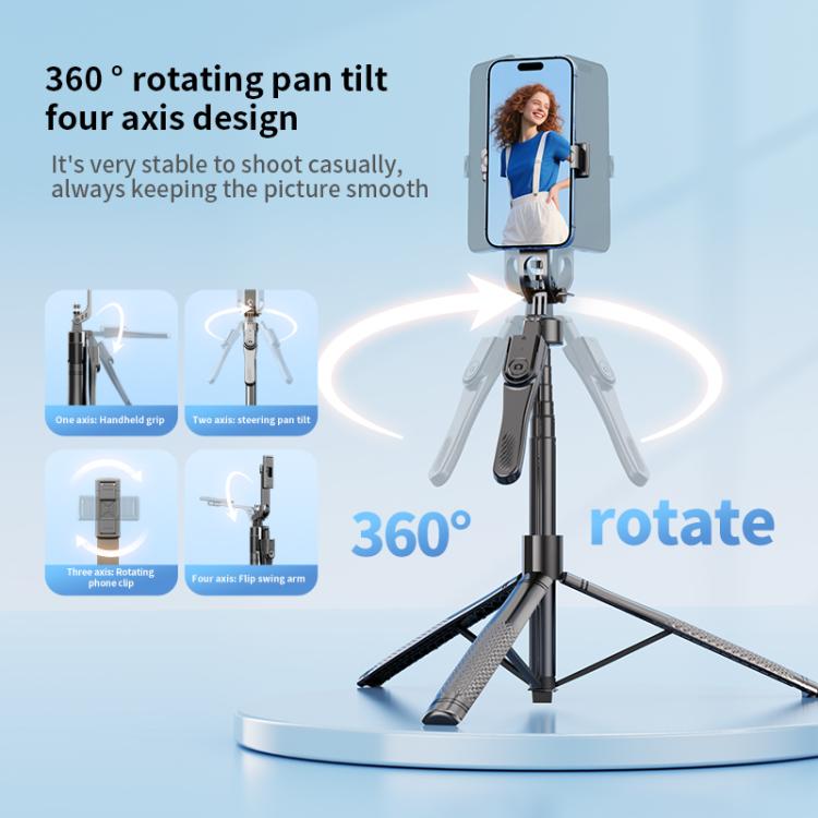 K29 Floor Standing Telescopic Phone Tripod Selfie Stick - Black