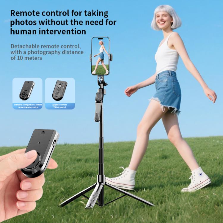 K29 Floor Standing Telescopic Phone Tripod Selfie Stick - Black