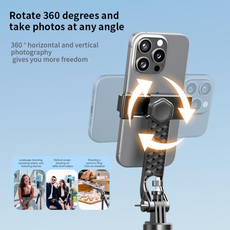 K29 Floor Standing Telescopic Phone Tripod Selfie Stick - Black