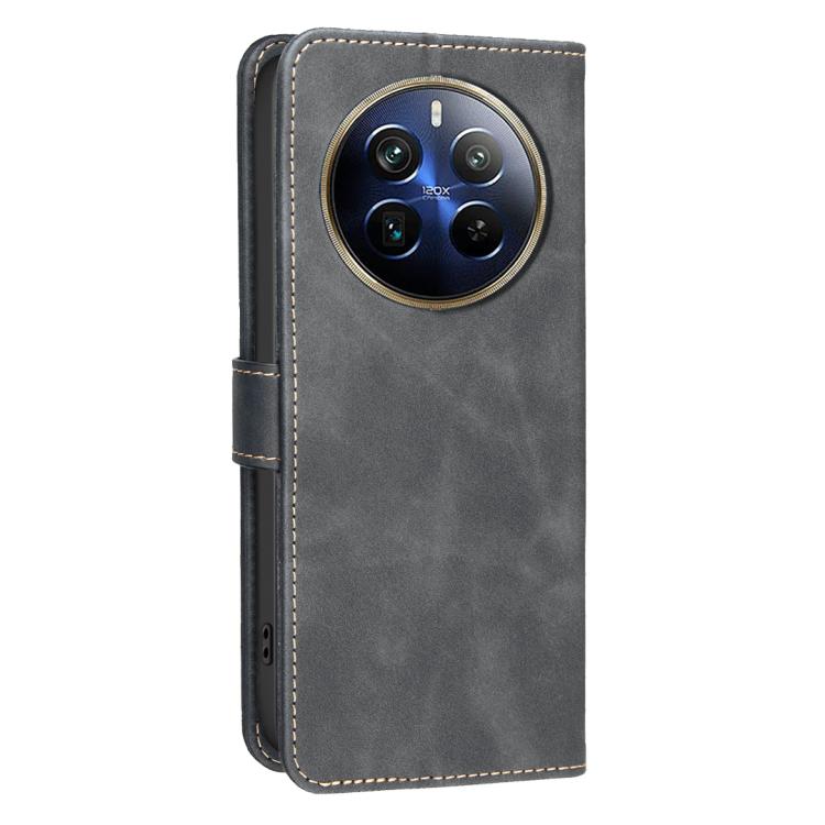 For Realme 12 Pro/12 Pro+ 5G Global Solid Color Calfskin Texture RFID Vegan Leather Phone Case