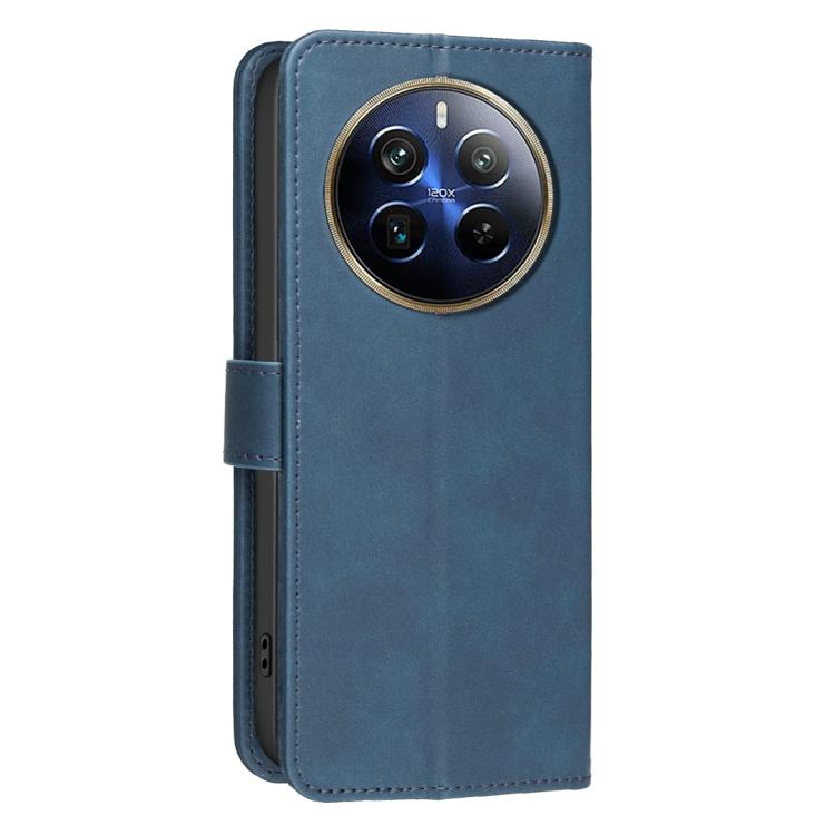 For Realme 12 Pro/12 Pro+ 5G Global Solid Color Calfskin Texture RFID Vegan Leather Phone Case