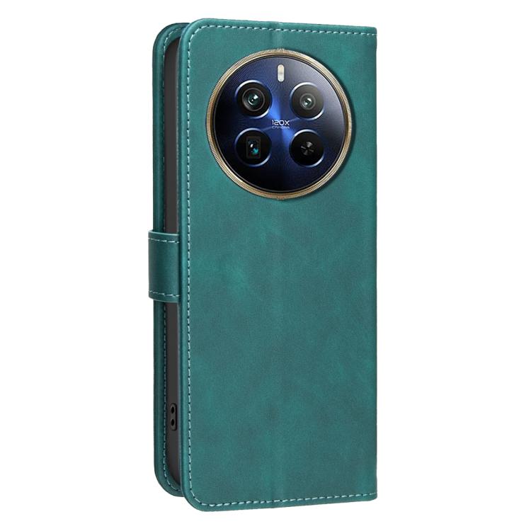 For Realme 12 Pro/12 Pro+ 5G Global Solid Color Calfskin Texture RFID Vegan Leather Phone Case