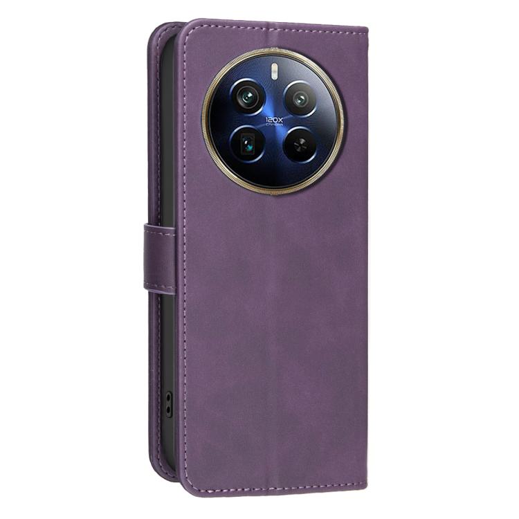For Realme 12 Pro/12 Pro+ 5G Global Solid Color Calfskin Texture RFID Vegan Leather Phone Case